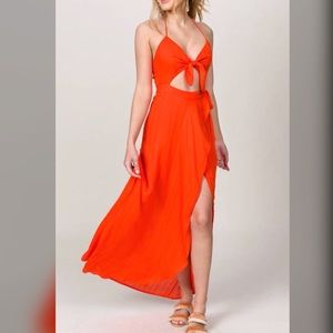 Maxi Dress- Red/Orange